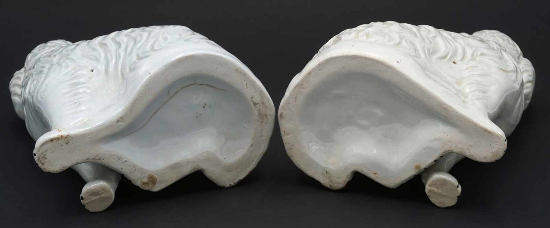 Beswick Keramik Kaminhunde / Fensterhunde, 1. Hälfte 20. Jh.zwei Puffhunde, England, glasiert, - Bild 4 aus 4