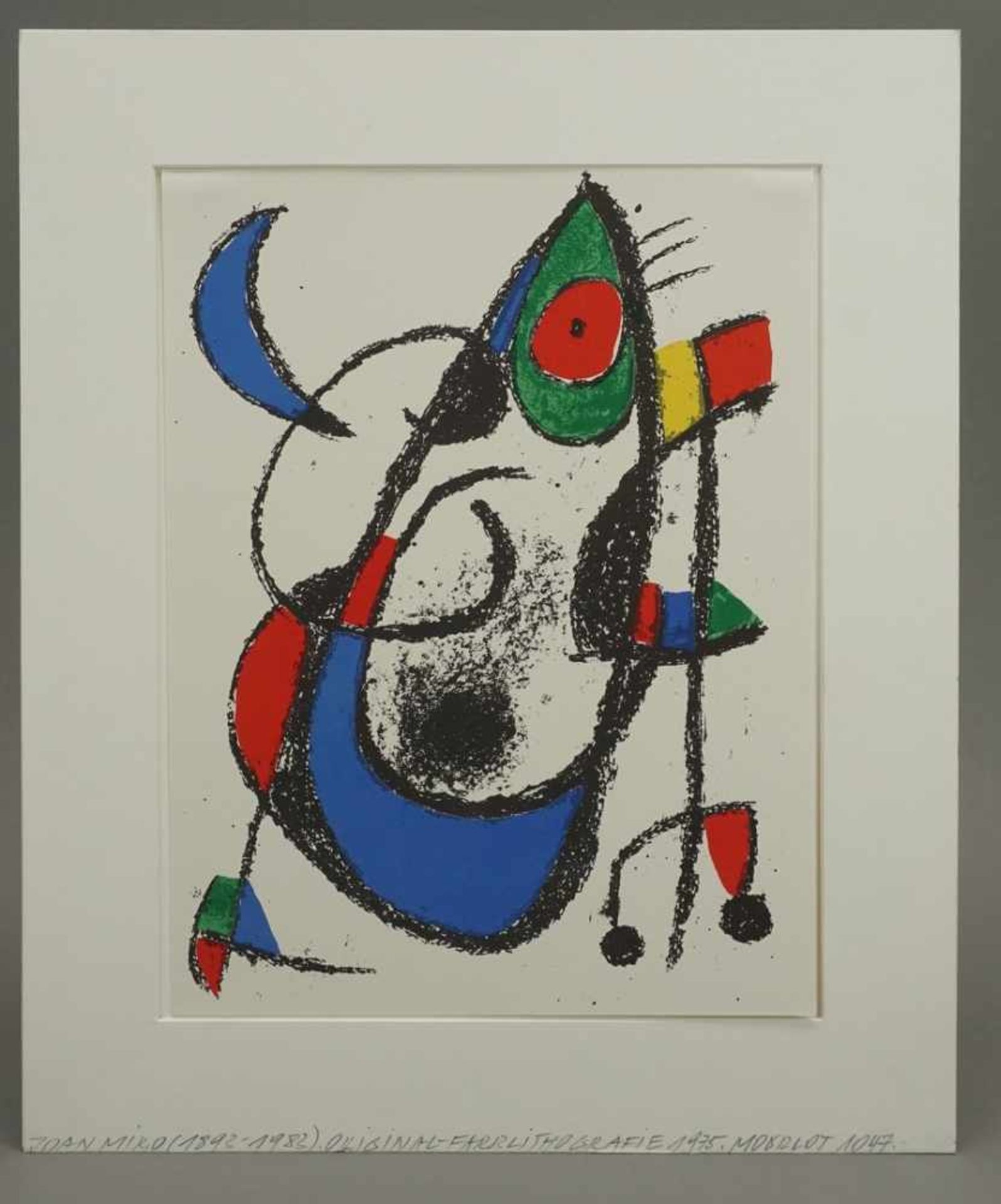 Joan Miró, "Litografia original XI"(1893 Barcelona - 1983 Palma), Farblithografie/Papier, 1975, - Bild 2 aus 4