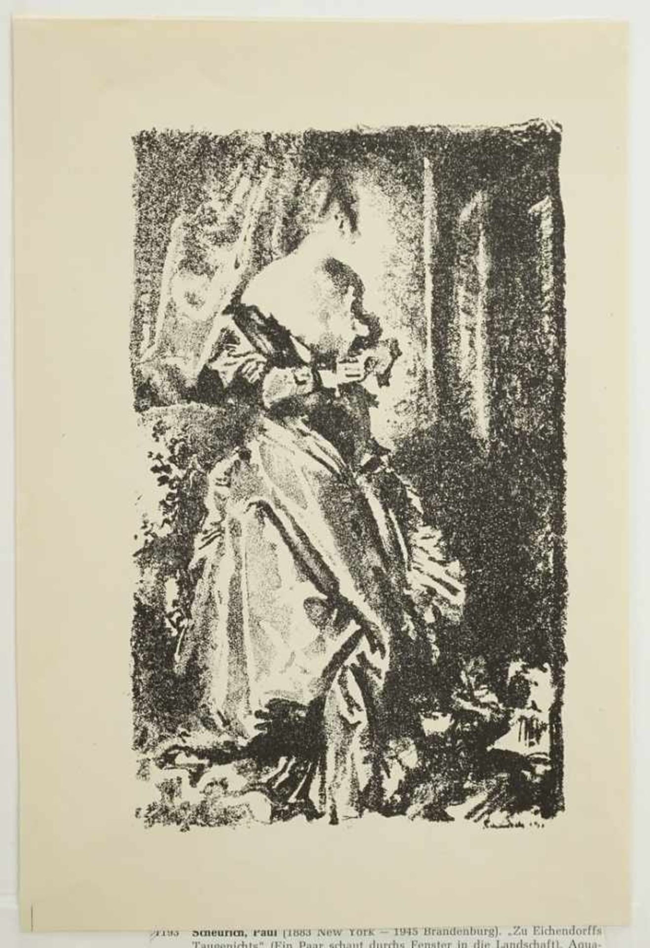 Paul Scheurich, "Stehende Dame"(1883  - 1945), Lithografie/Papier, unten rechts im Stein signiert, - Bild 3 aus 3