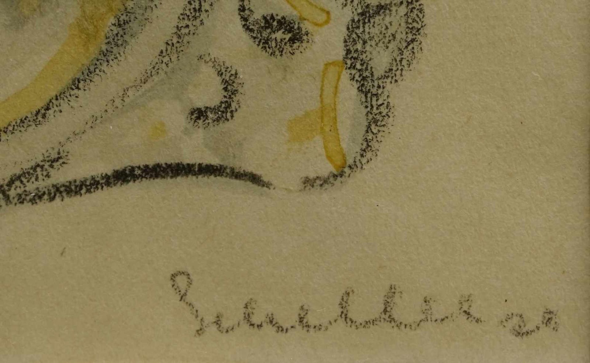 Rudolf Scheller, "Dame im Kleid"(1889 - 1984), Aquarell/Papier, unten rechts signiert, datiert (19) - Bild 3 aus 3