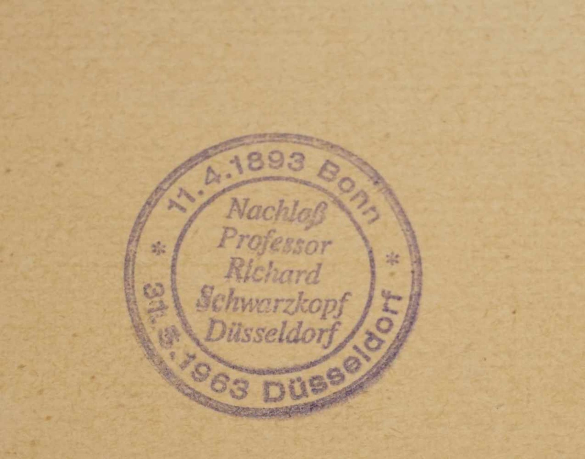 Richard Schwarzkopf, "Maurer und Putzer"(1893 Bonn - 1963 Düsseldorf), Temperamalerei/Papier, - Bild 4 aus 4