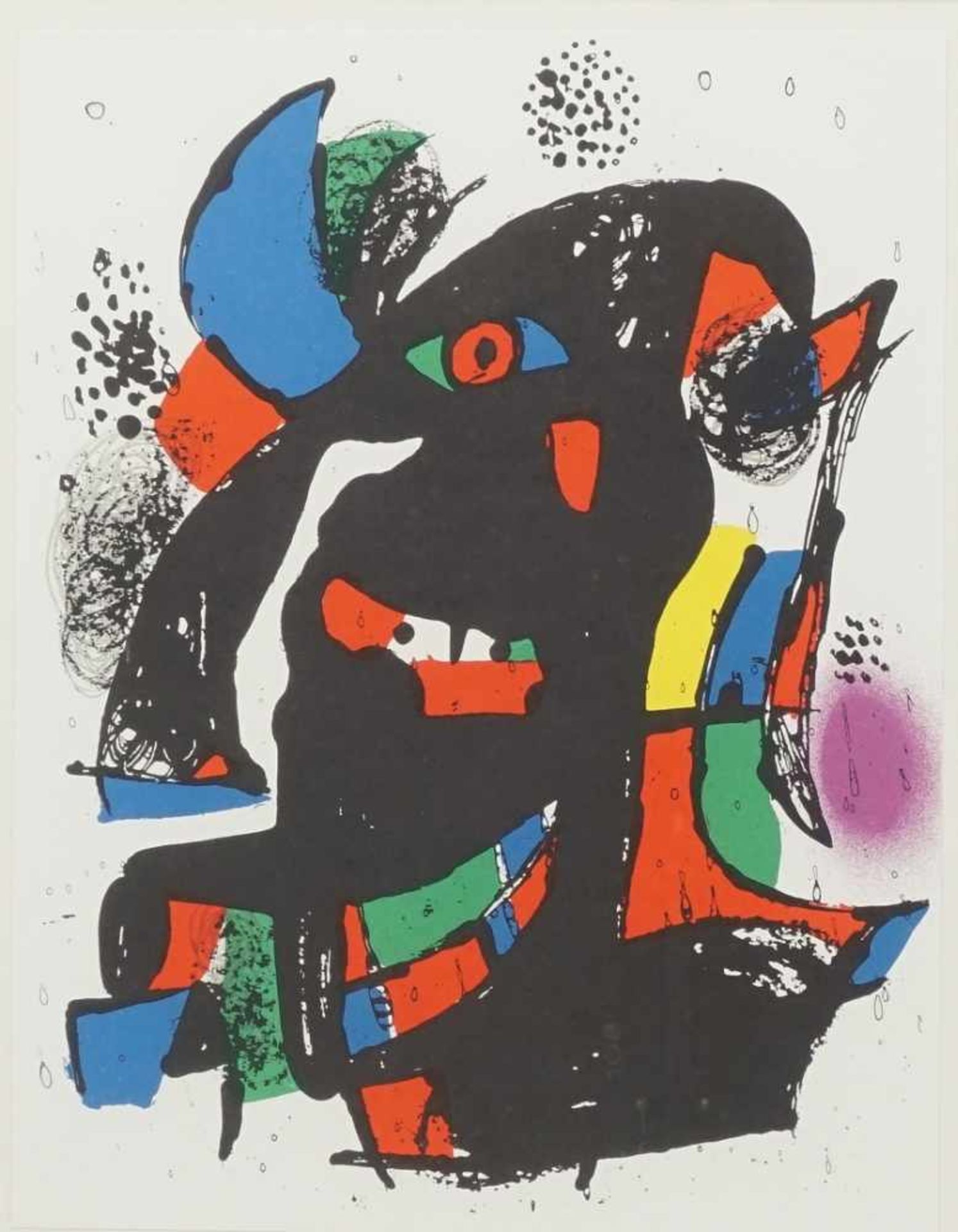 Joan Miró, "Komposition"(1893 Barcelona - 1983 Palma), Farblithografie/Papier, Mourlot-Nr. 1257,