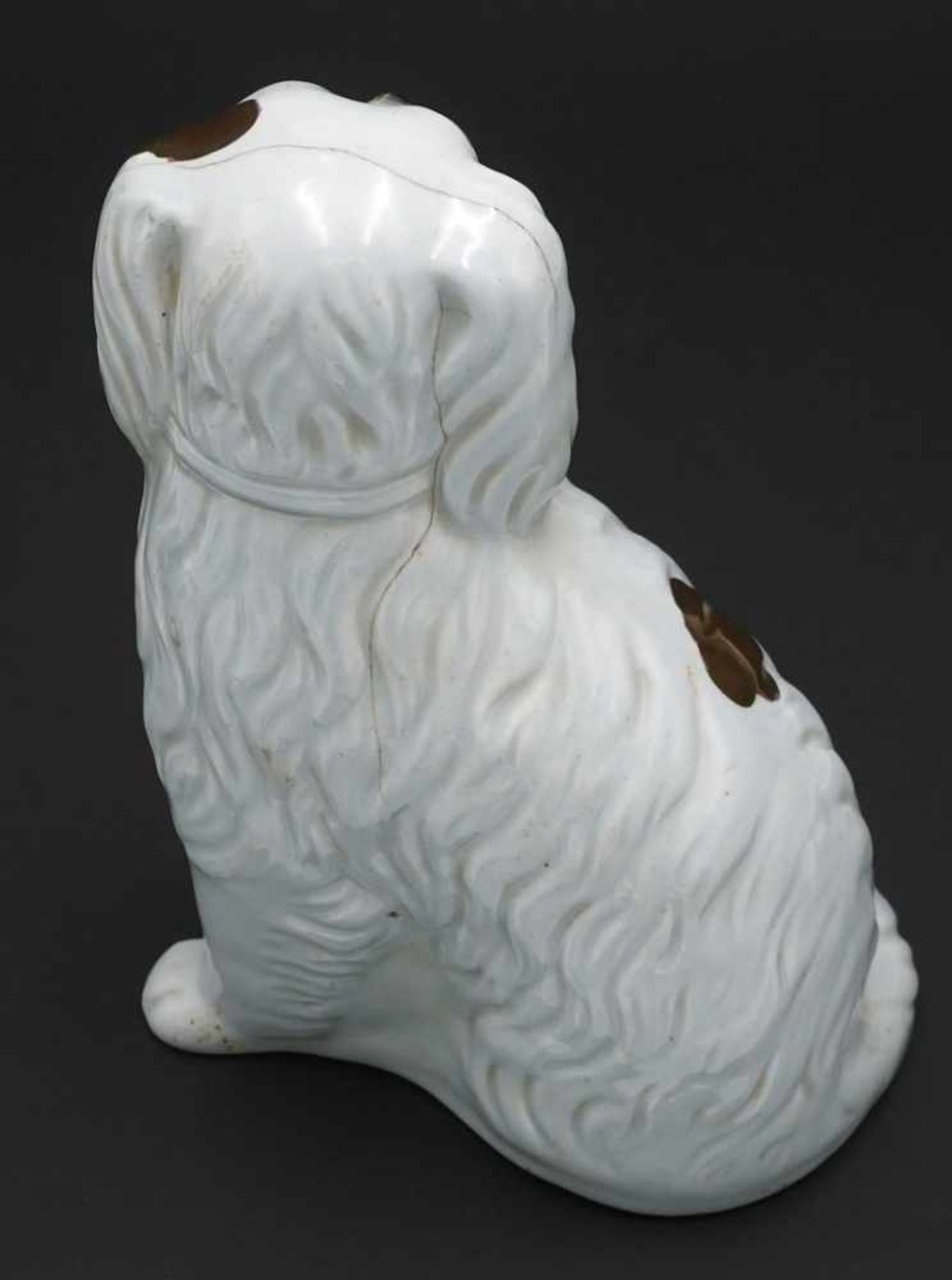 Beswick Keramik Kaminhunde / Fensterhunde, 1. Hälfte 20. Jh.zwei Puffhunde, England, glasiert, - Bild 3 aus 4