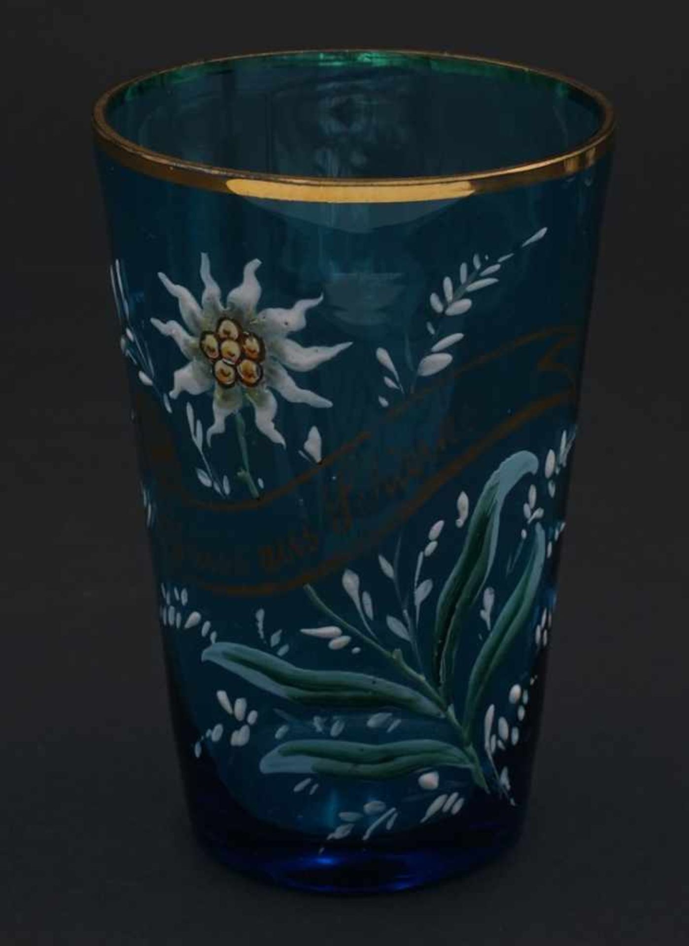 Sechs Harzandenken Vasen und Gläser1) zwei Vasen Rosstrappe und Brocken H. 12 cm, 2) Becher "Gruss - Image 3 of 5