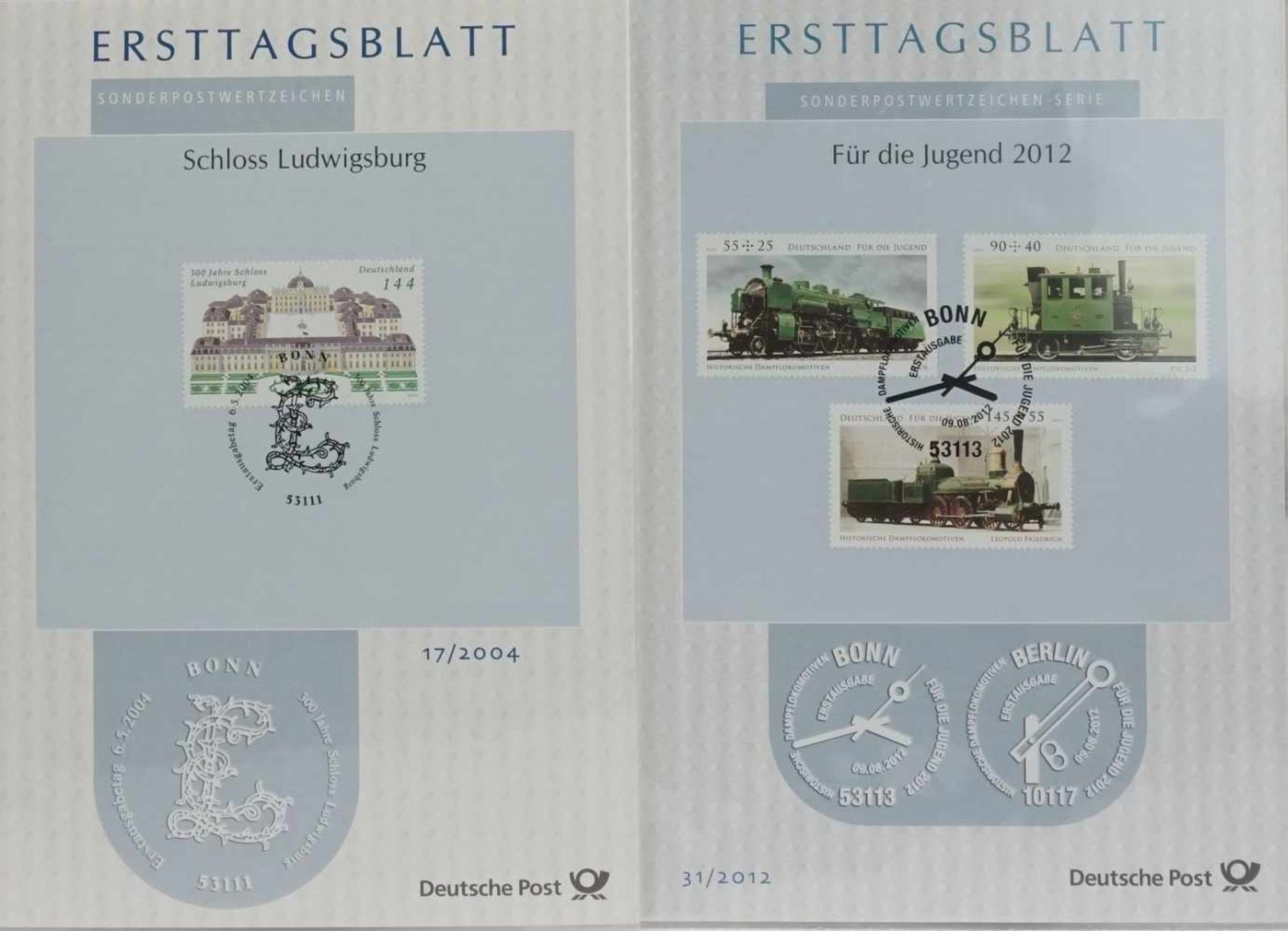 BRD Sammlung Ersttagsblätter15 Alben, 1995, 1997 und 2000 bis 2012, Ringbindersets der Deutschen - Bild 2 aus 2