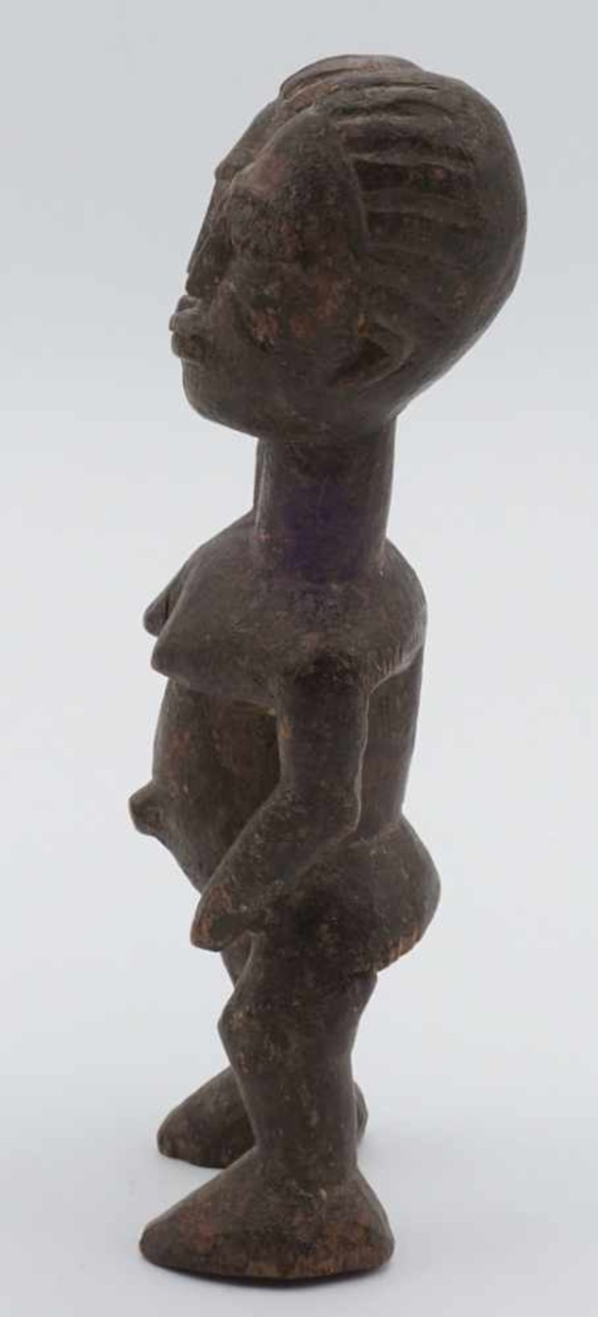 Zweiköpfige Figur, Burkina Faso, 1. Hälfte 20. Jh.Hartholz, Stammeskunst der Lobi, weiblicher Körper - Image 4 of 4