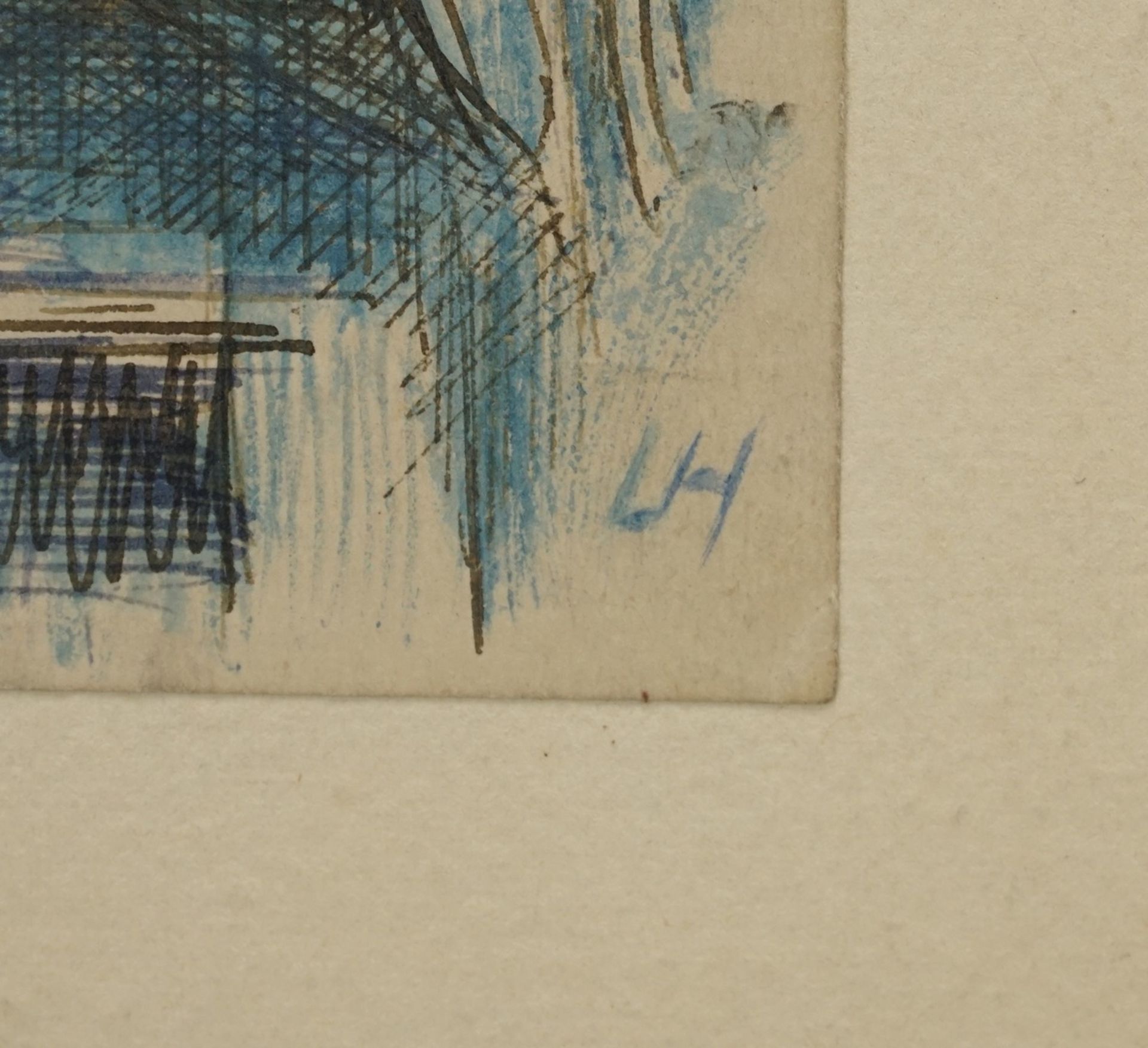 Lothar Homeyer, "Tänzer"(1883 - 1969), Aquarell-Feder/Papier, unten rechts im Blatt monogrammiert, - Image 4 of 4