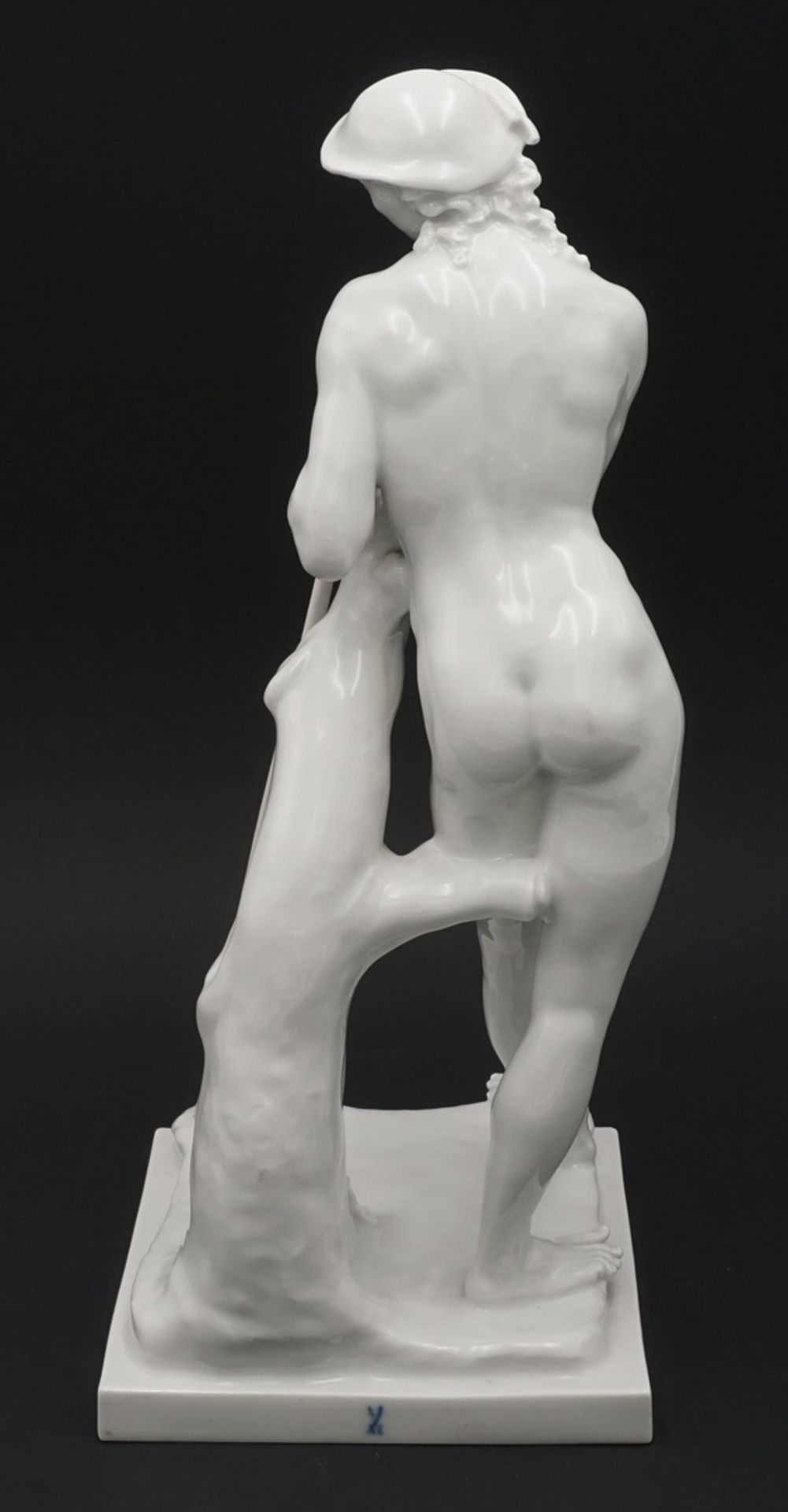 Entwurf Paul Scheurich, Meissen Figur "Hirte"(1883  - 1945), Figur von 1953, zwei Schleifstriche, - Bild 4 aus 5