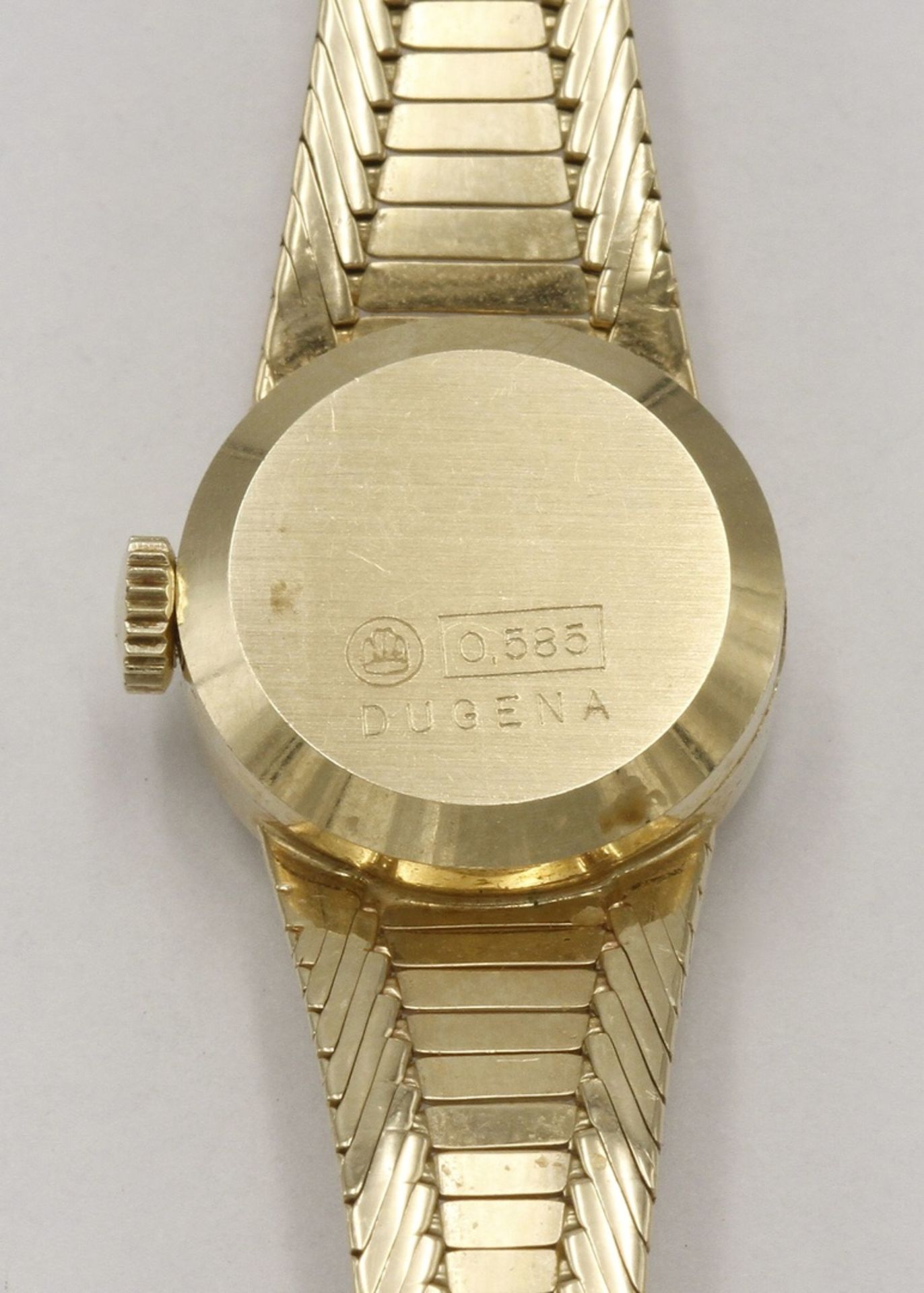 Dugena DamenarmbanduhrArmband und Gehäuse 585/- Gelbgold, 17 Juwelen, Dugena 2130 Uhrwerk - Image 3 of 4