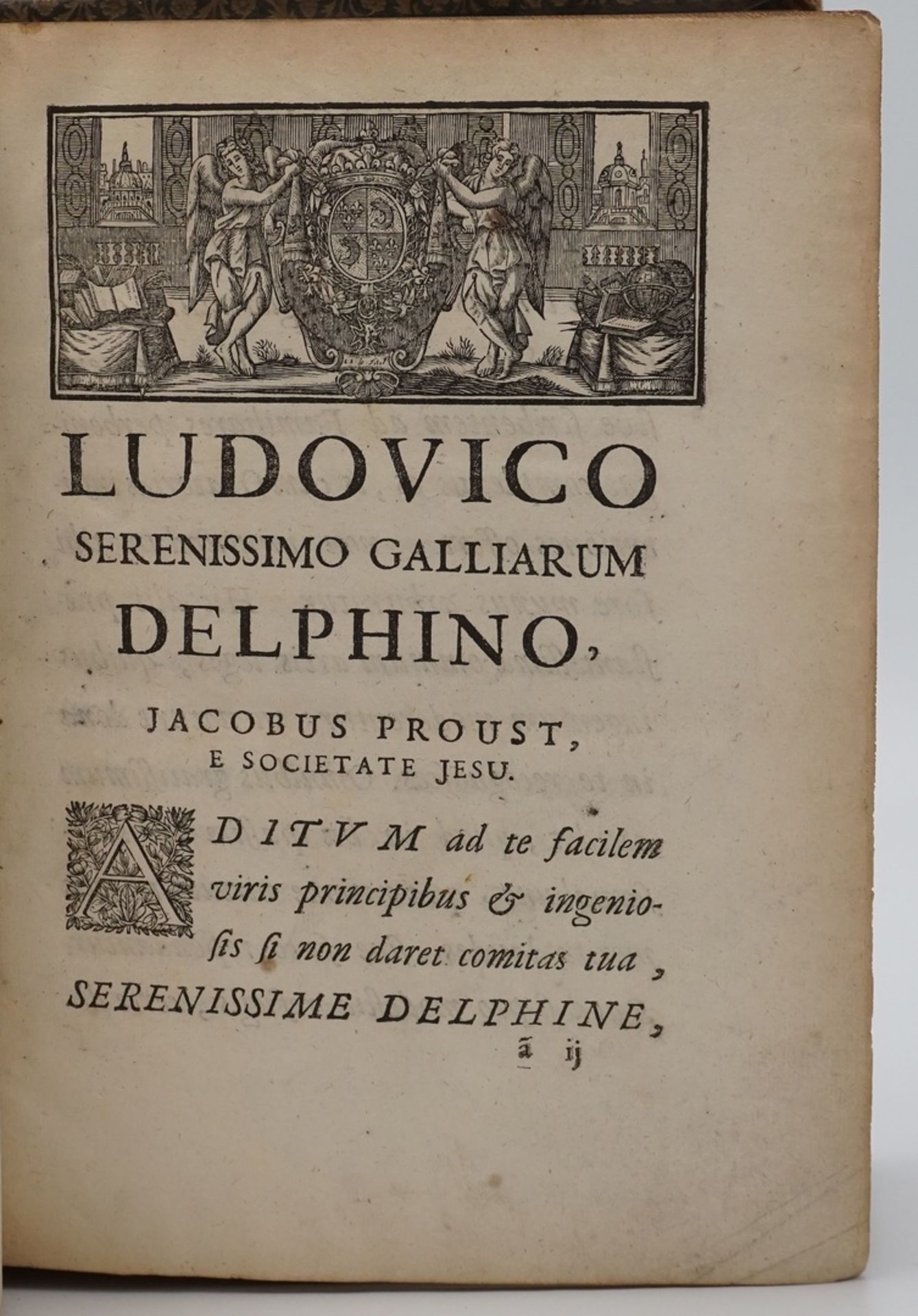 M. Tullii, "Ciceronis Librorum Oratoriorum Tomus Primus"1687, Ledereinband mit fünf Bünden, - Bild 4 aus 4