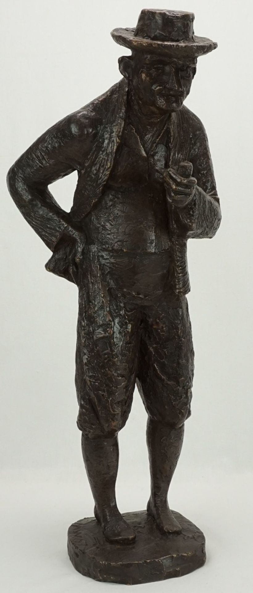 Martin Wetzel, "Der alte Gärtner Busch"(1929 Schönebeck - 2008 Halle (Saale)), Bronze, 1967, im