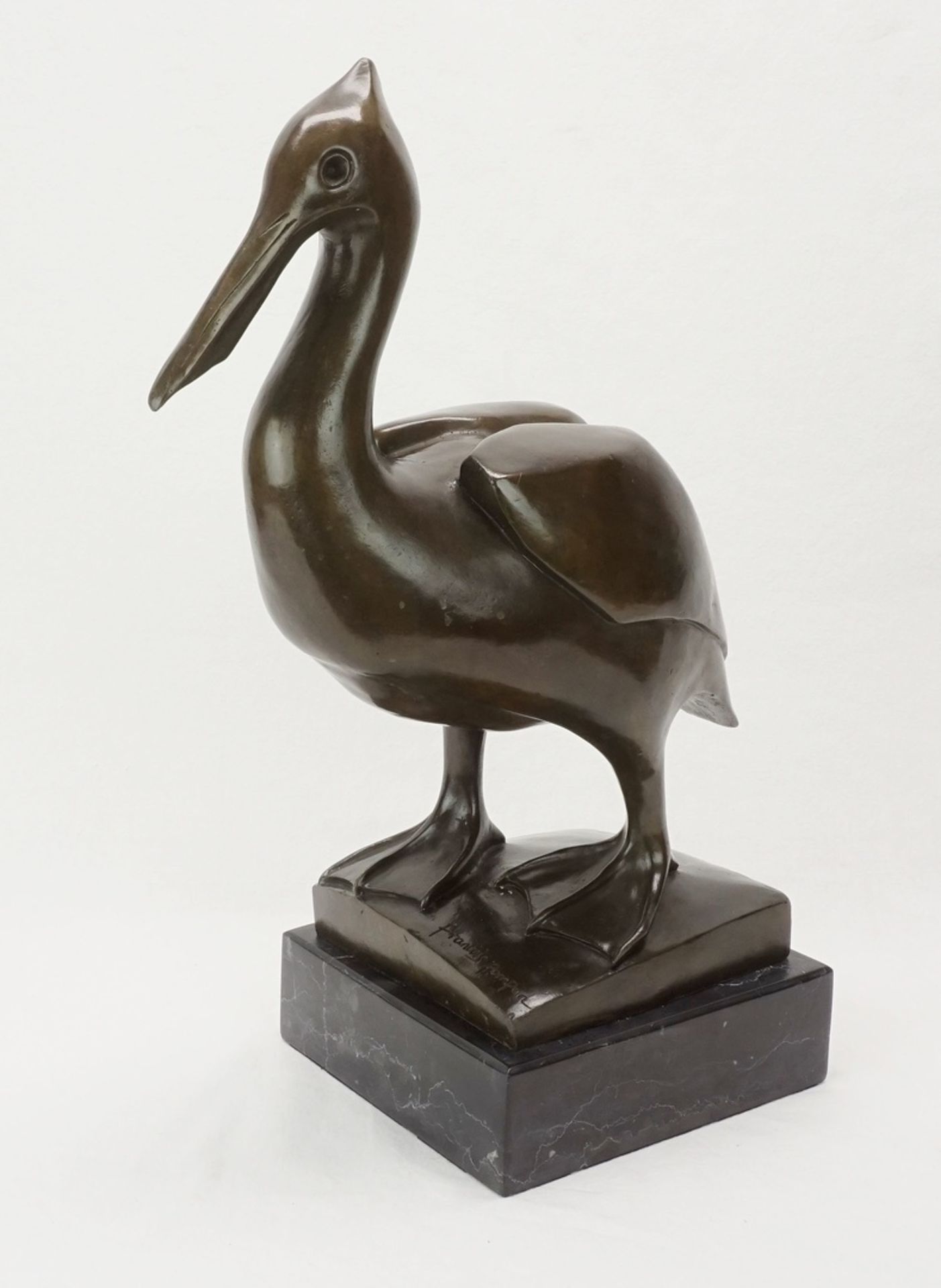 François Pompon, "Pelikan"französischer Bildhauer (1855 Saulieu - 1933 Paris), Bronze, 2. Hälfte 20.