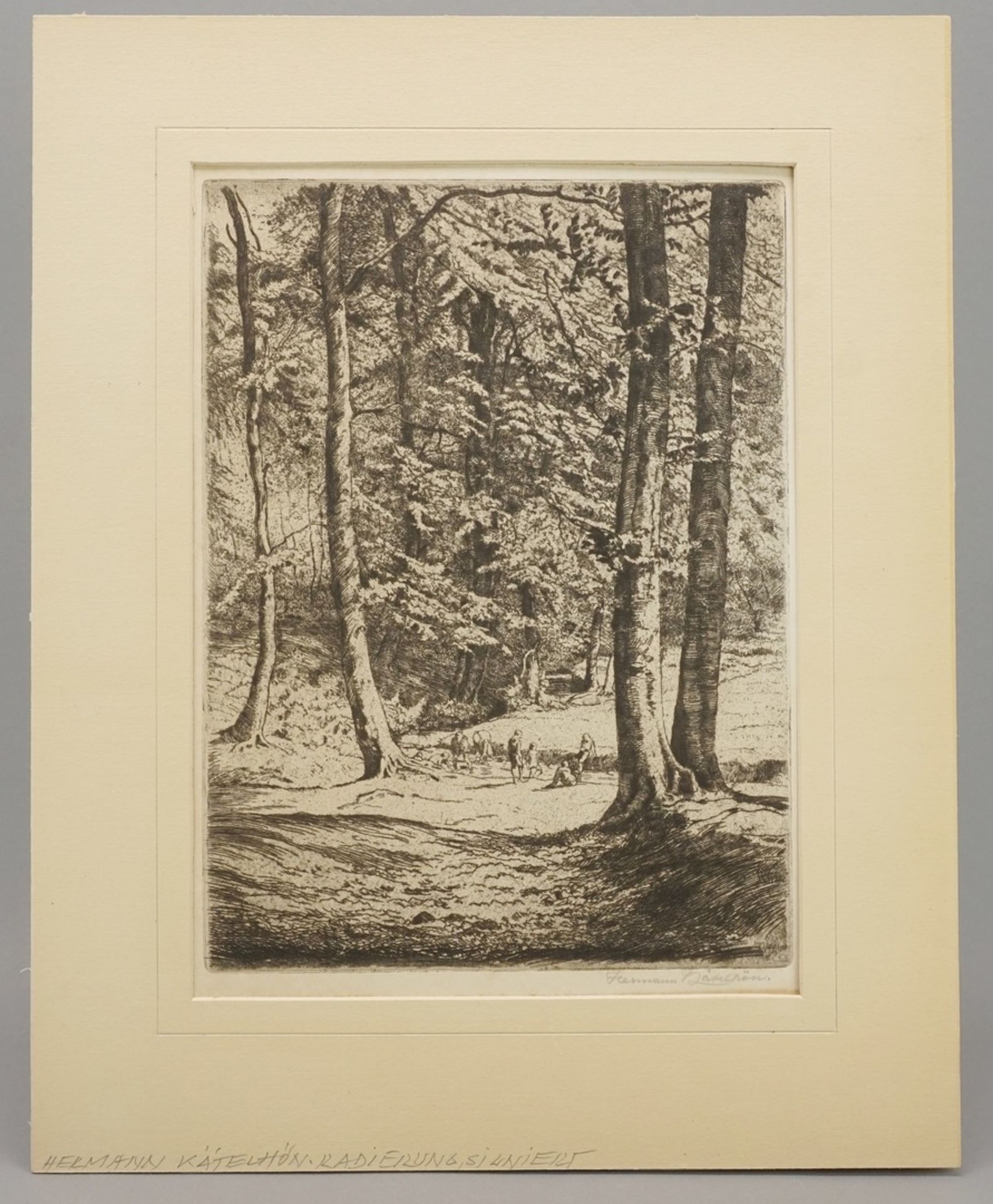 Hermann Kätelhön, "Waldlandschaft"(1884 - 1940), Radierung/Papier, unten rechts im Blatt - Image 2 of 4