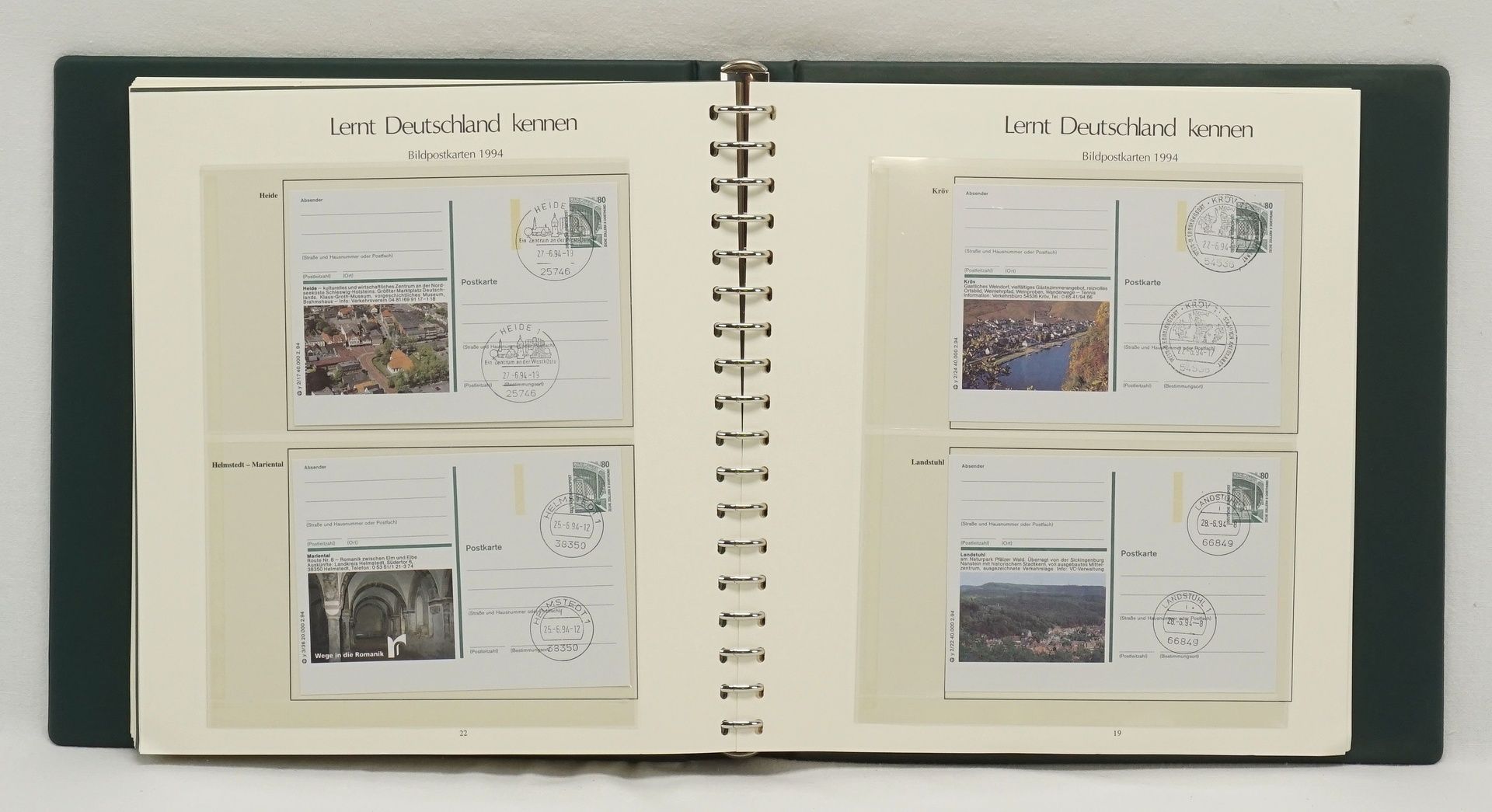 Postkartenalbum "Lernt Deutschland kennen"Sieger Verlag, 1994, 1995, 1997, 84 Bildpostkarten, sehr - Image 4 of 4