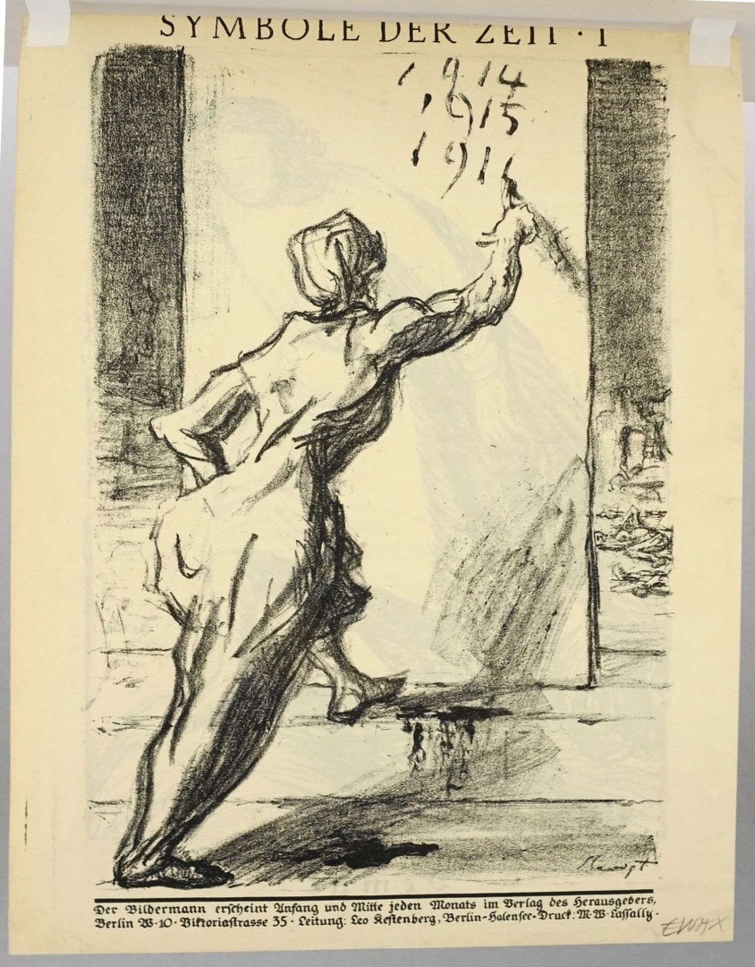 Ernst Barlach, "Demut"(1870 Wedel - 1938 Rostock), Lithografie/Velin, unten rechts im Stein - Image 4 of 5