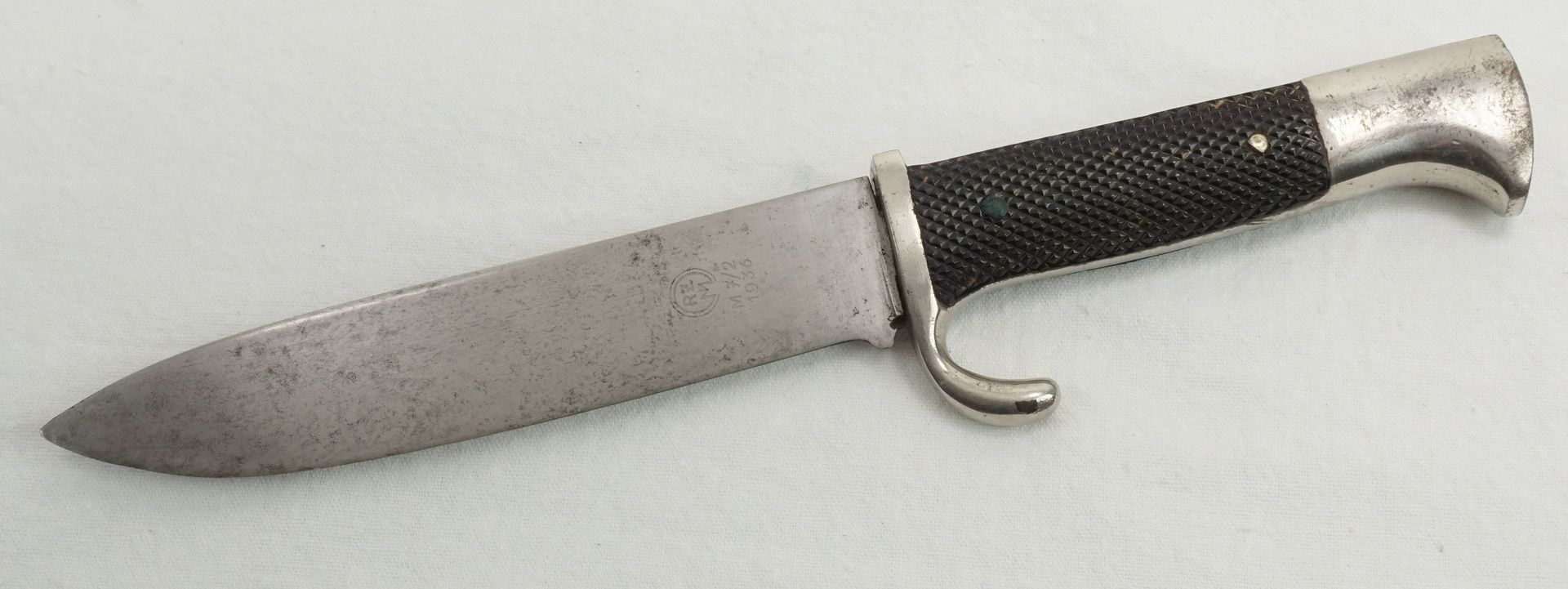 Hitlerjugend (HJ) Messersog. III. Reich, RZM M/2 1936, Eisen und Stahl, Klinge mit Devise, - Bild 4 aus 4