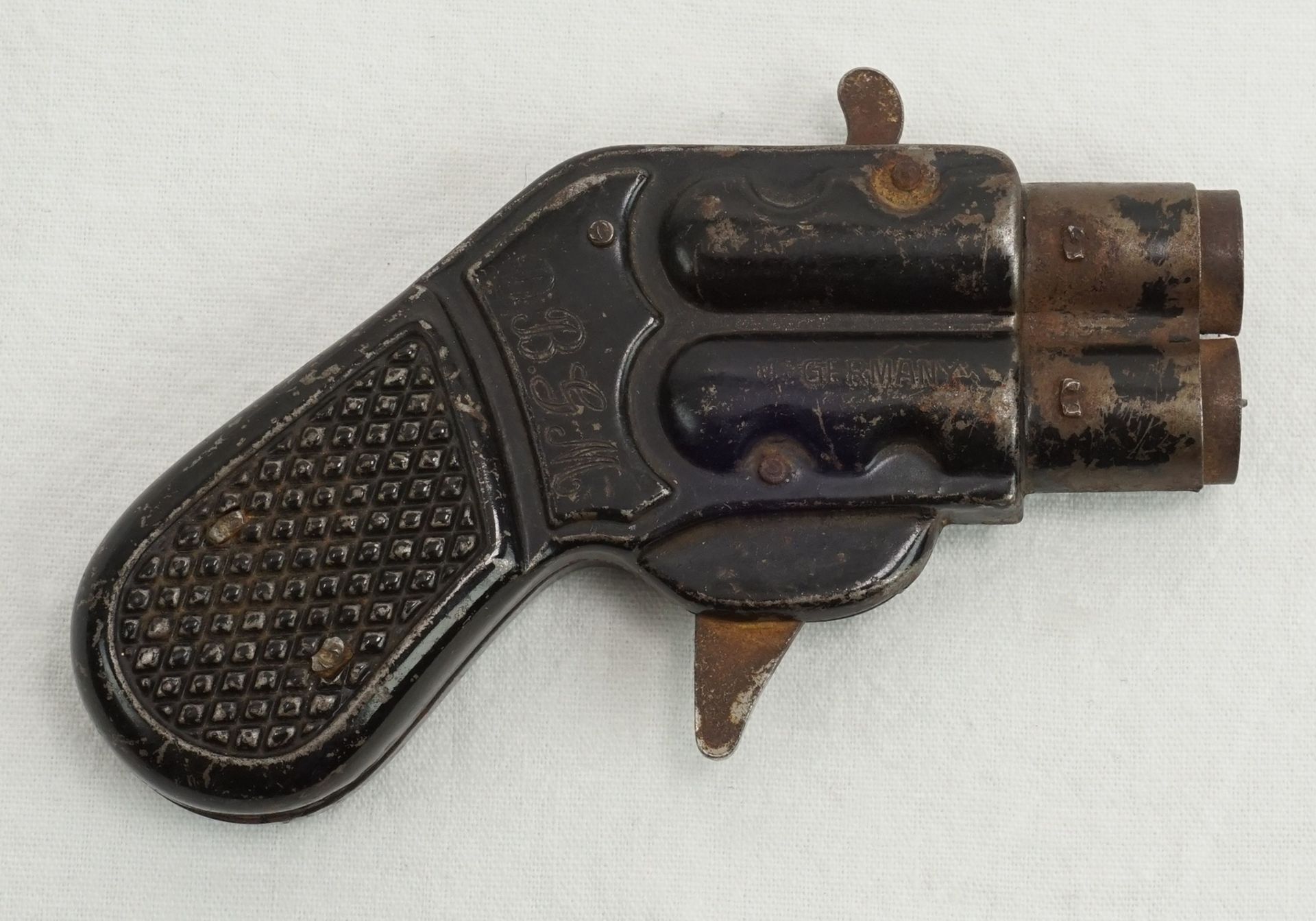 Sechs Blechspielzeugpistolen aus einer Sammlungvon 1920 - 1960, zwei Knallkorken-, drei - Bild 5 aus 7
