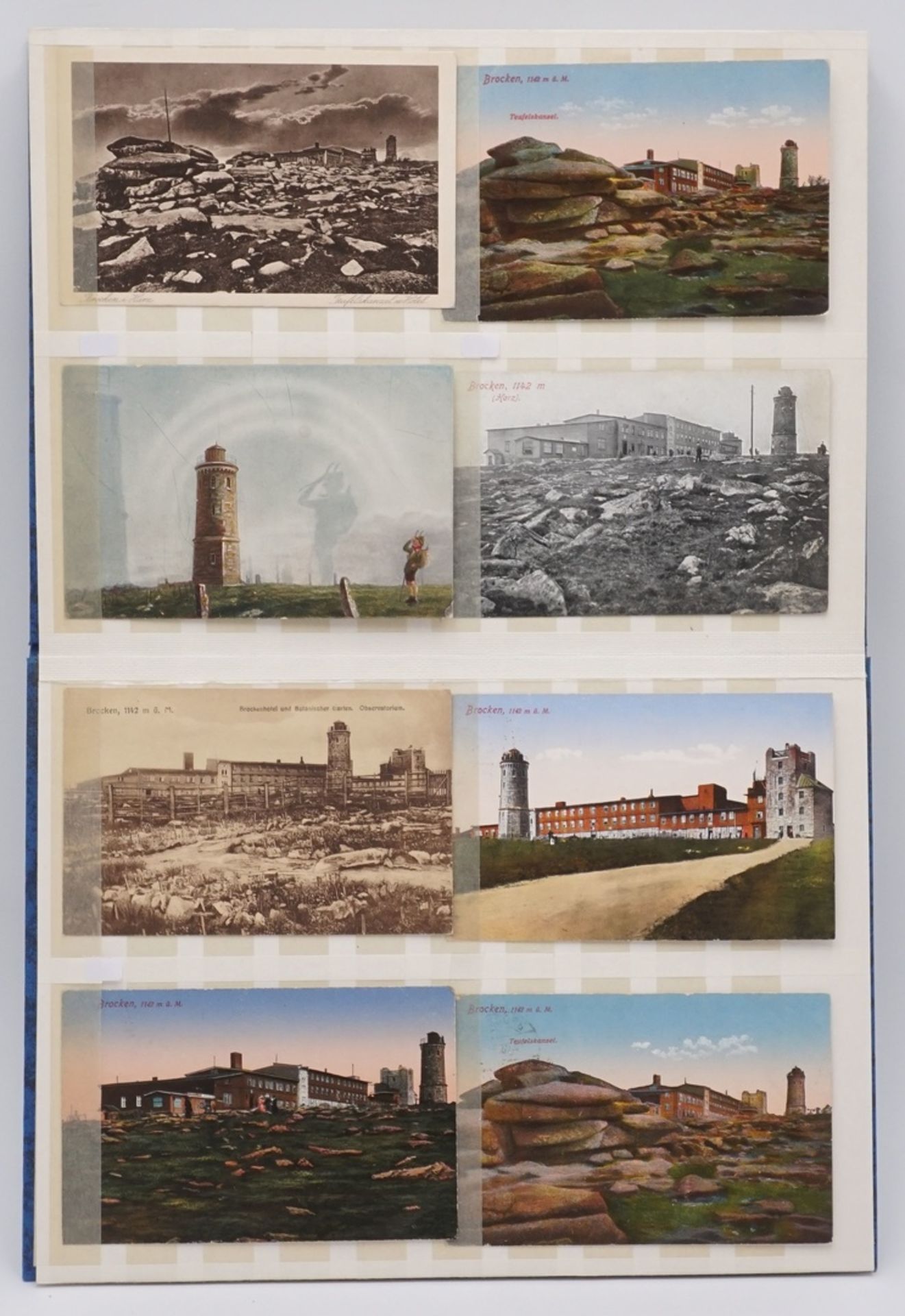 64 Harz Ansichtskarten / Postkartenum 1900 bis ca. 1930, eingelegt in Steckalbum, unter anderem
