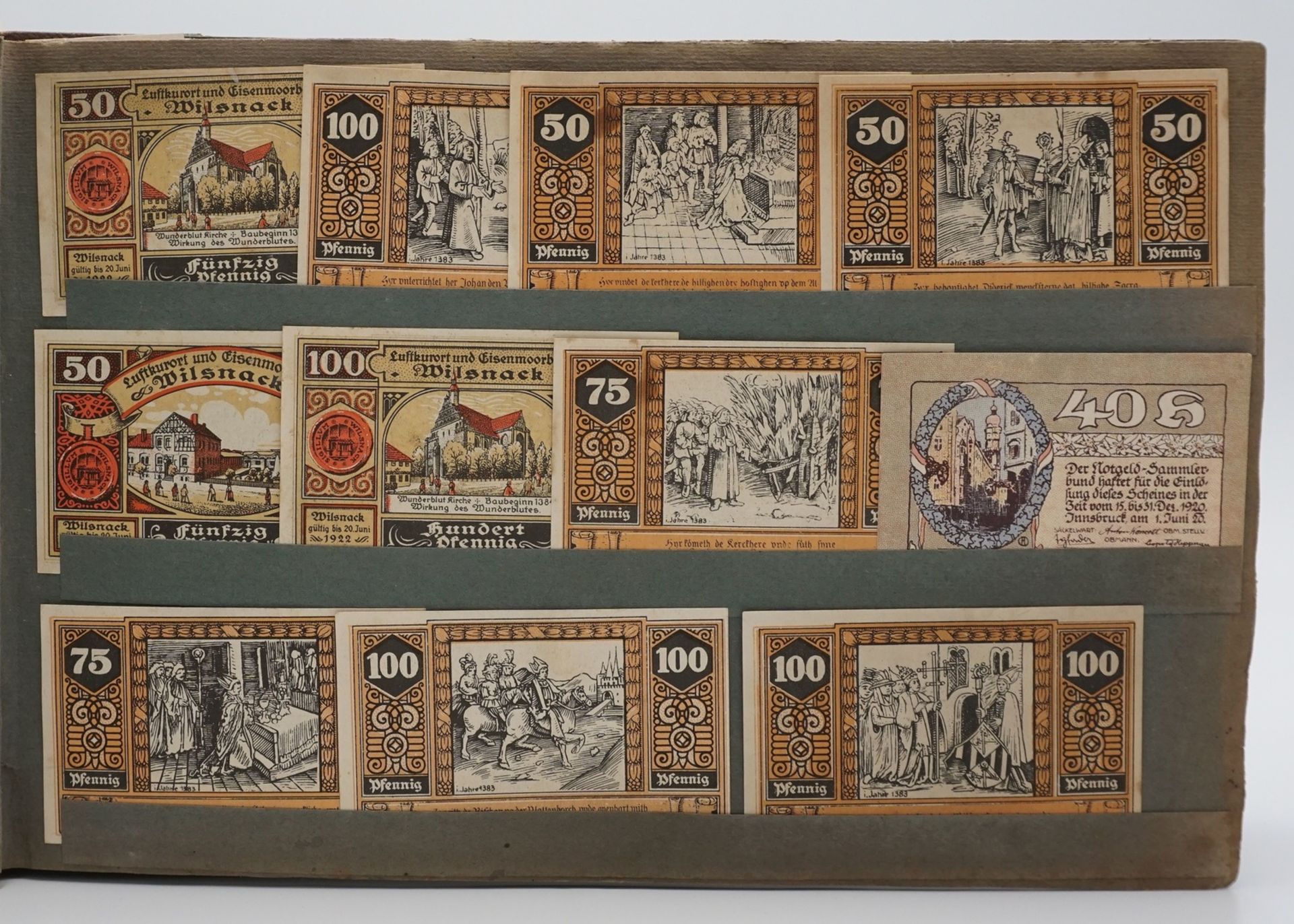 Ca. 480 Notgeld Serienscheine, Städtenotgeld, Reutergeld, Hellerscheine und Gutscheineum 1920,