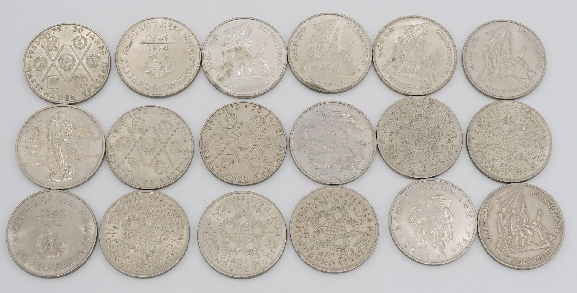 47 Umlaufmünzen, 10 und 20 DDR MarkKupfer / Nickel, 20 x 10 DDR Mark und 27 x 20 DDR Mark, Erhaltung - Image 5 of 5