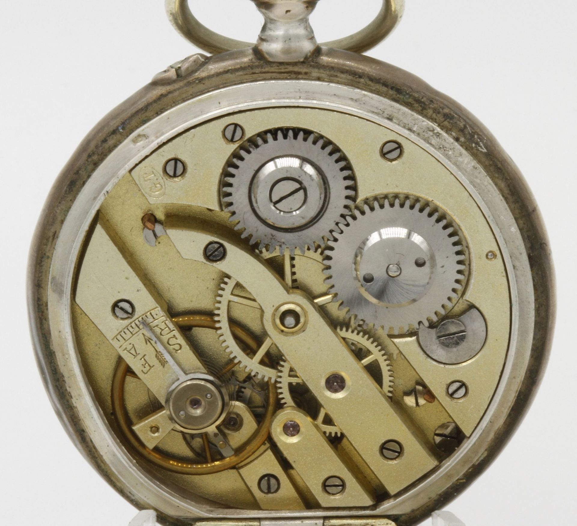 Zwei silberne Taschenuhren1) Omega um 1920, 800/- Silber, Uhrwerk signiert "Omega" und "5296094", - Bild 6 aus 7