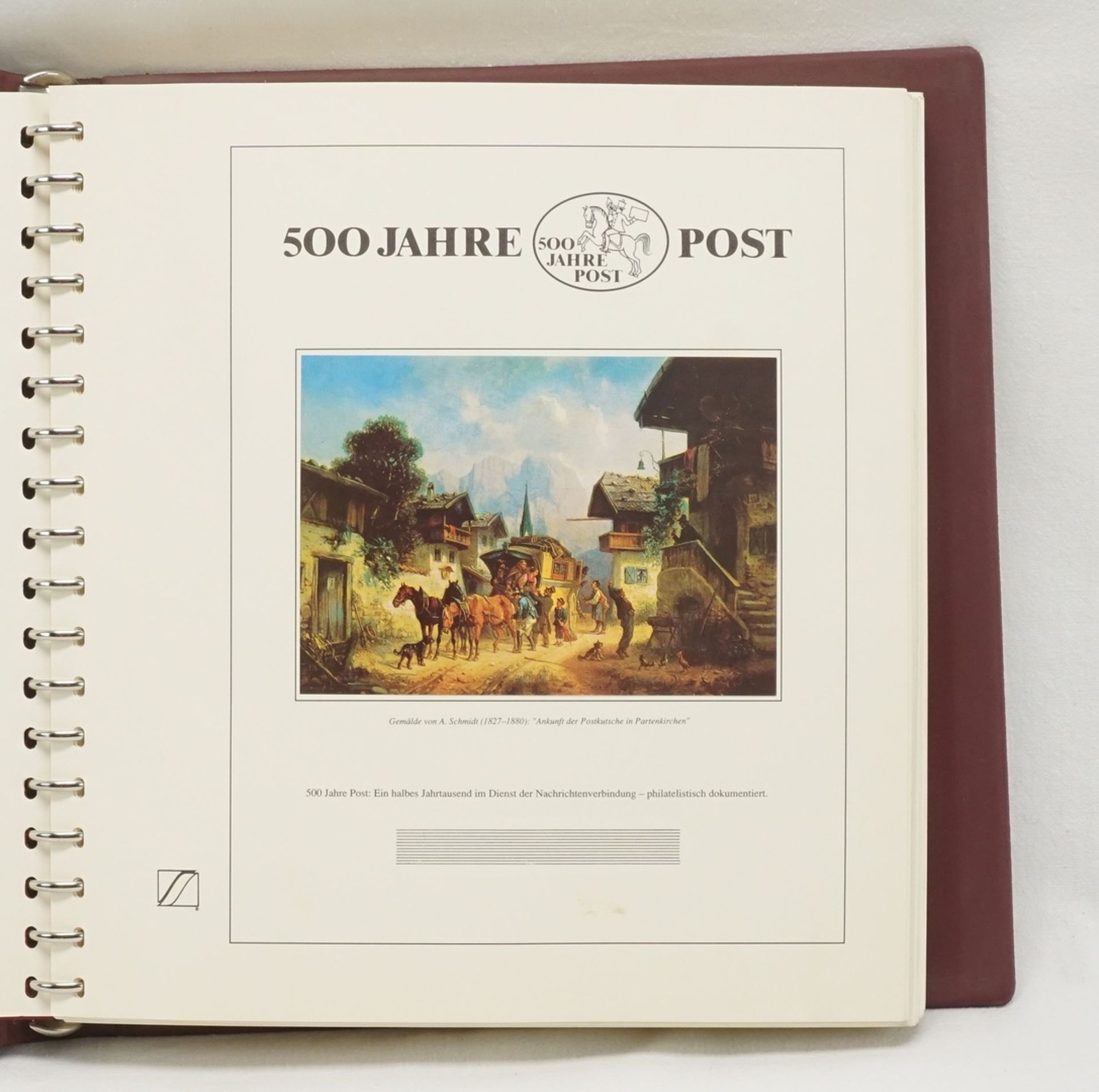 Album "500 Jahre Post"Softcover-Album, Sieger Verlag, 1990, vorgedruckte Blätter mit vielen - Bild 2 aus 3