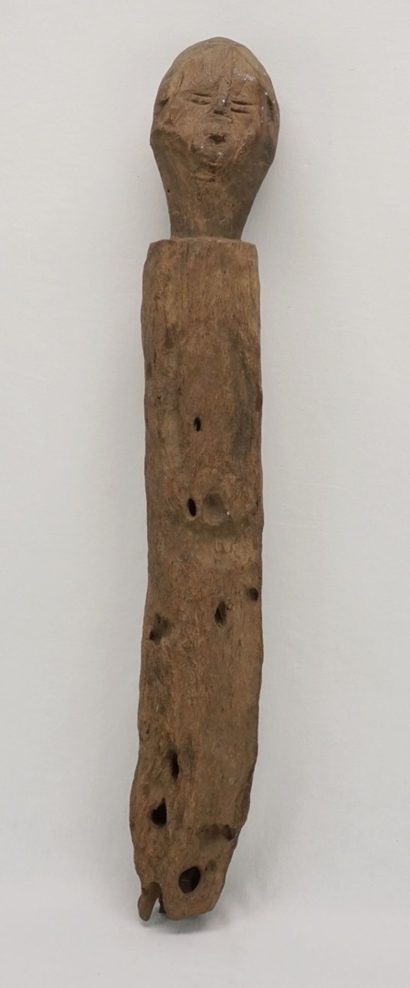 Bochio Pfostenfigur, Benin / Togo, 1. Hälfte 20. Jh.Hartholz, stark reduzierte Figur der Fon, aus - Image 2 of 2