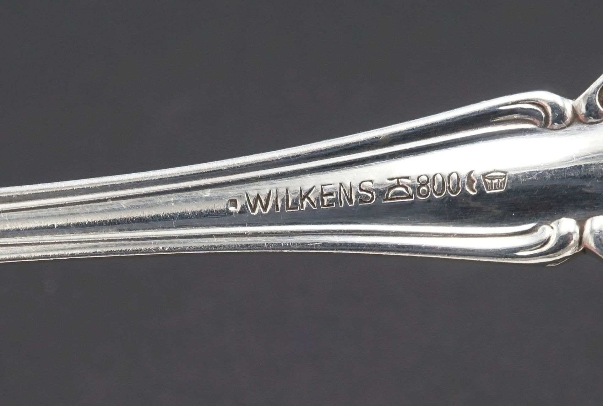Wilkens & Söhne Ess- und Kaffeebesteck für acht Personen, Dresdner Barock800/- Silber, Halbmond - Bild 3 aus 3