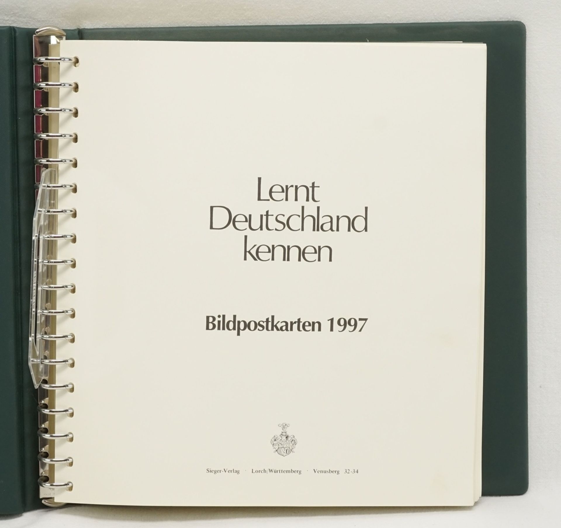 Postkartenalbum "Lernt Deutschland kennen"Sieger Verlag, 1994, 1995, 1997, 84 Bildpostkarten, sehr - Image 3 of 4