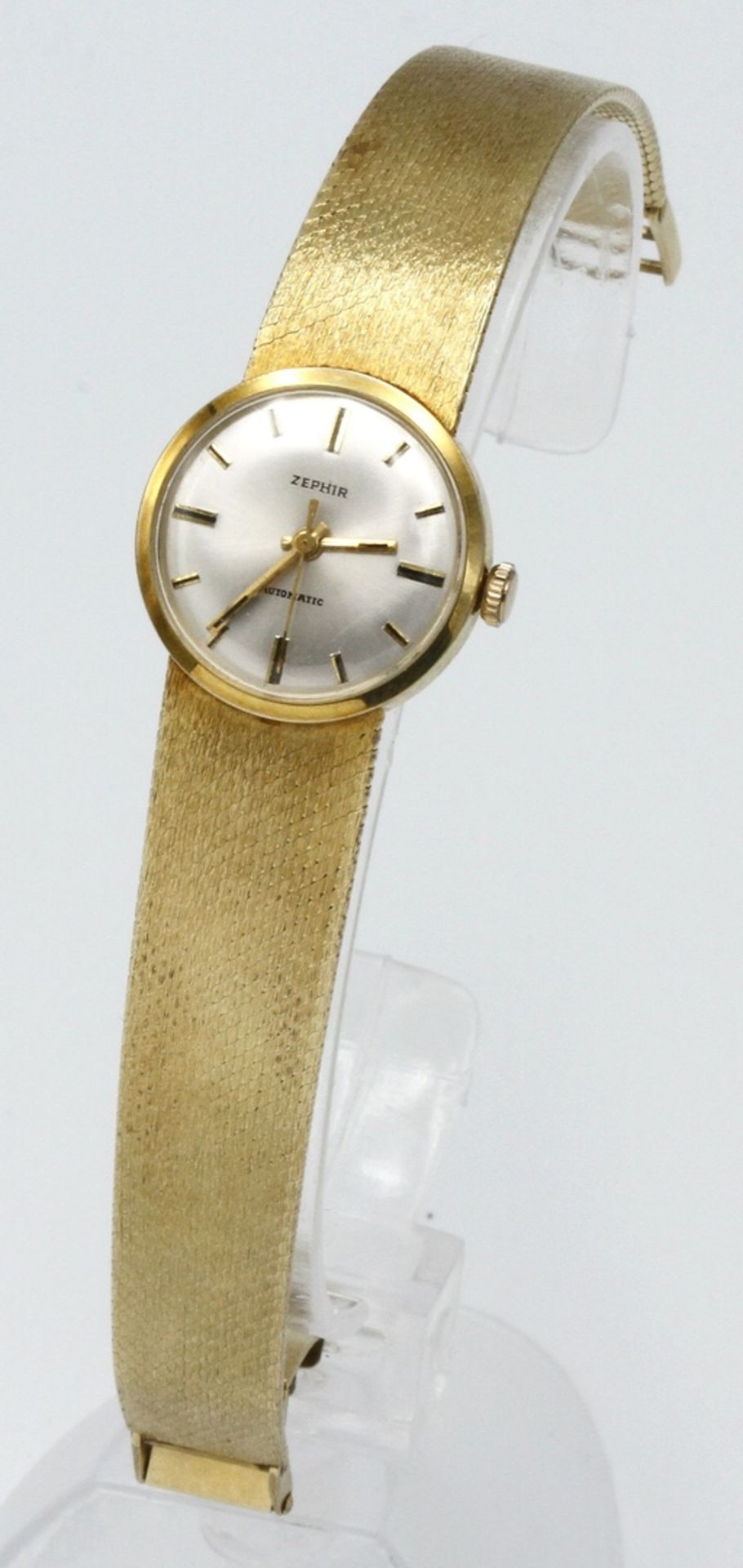 Zephir Damenarmbanduhr mit Automatikwerk, um 1970Armband und Gehäuse 585/- Gelbgold, 21 Juwelen, ETA