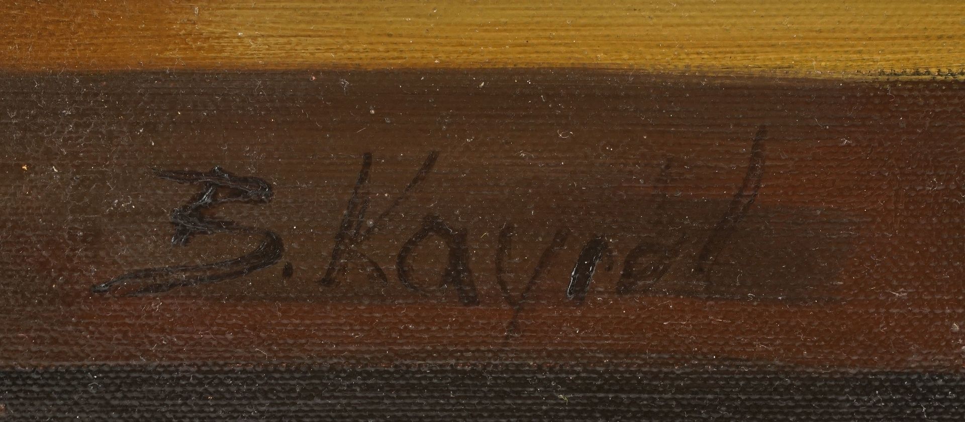 Bodo Kayrel, "Blumenstillleben"(geb. 1913 Wien), Öl/Leinwand, unten links signiert, mit - Image 4 of 4