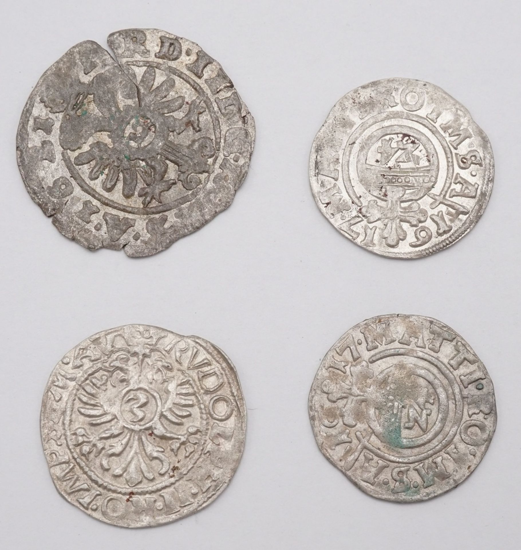Vier Münzen aus Kipper Zeit, Raum BraunschweigSilber, 1) Braunschweig / Wolfenbüttel, 12 Kreuzer, - Bild 2 aus 2