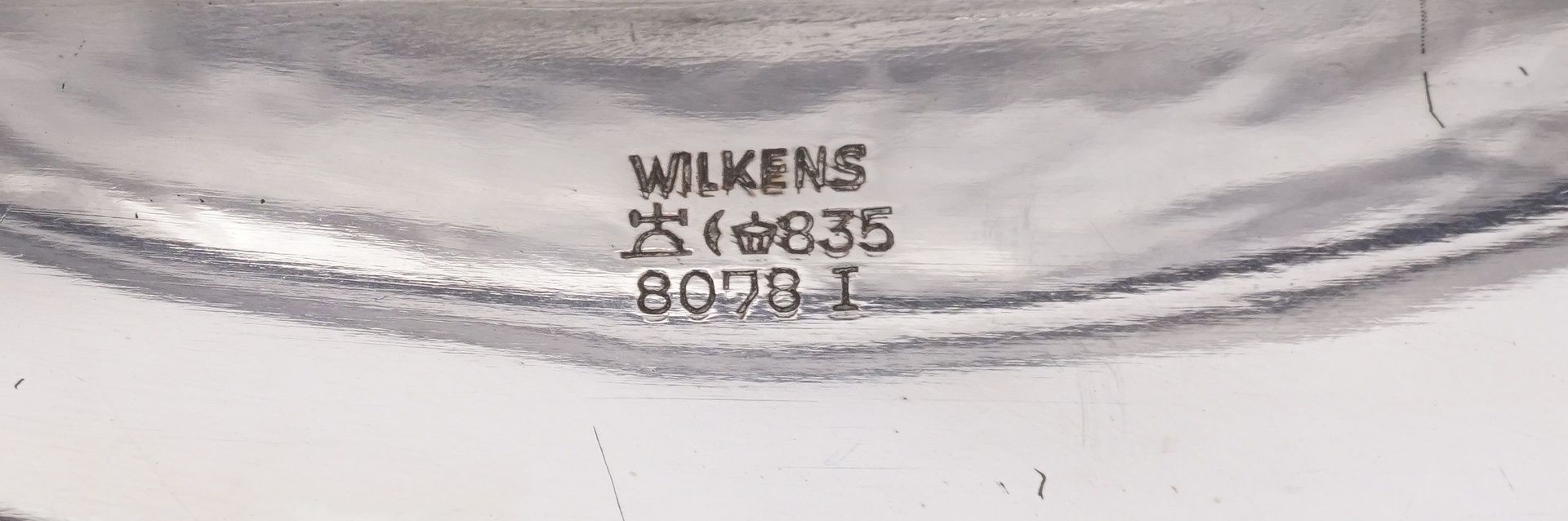 Zwei Wilkens & Söhne Schalenpunziert im Boden mit Halbmond und Krone, "830S" sowie Herstellermarke - Bild 7 aus 8