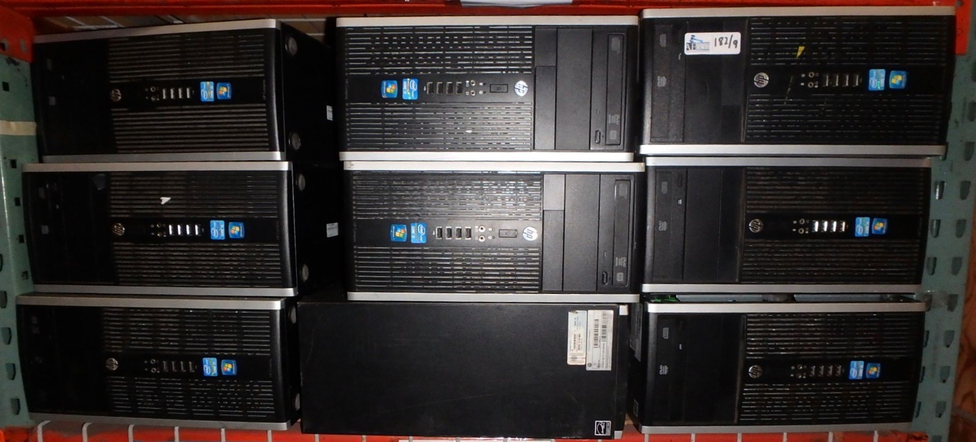 LOT OF 9 HP COMPUTERS