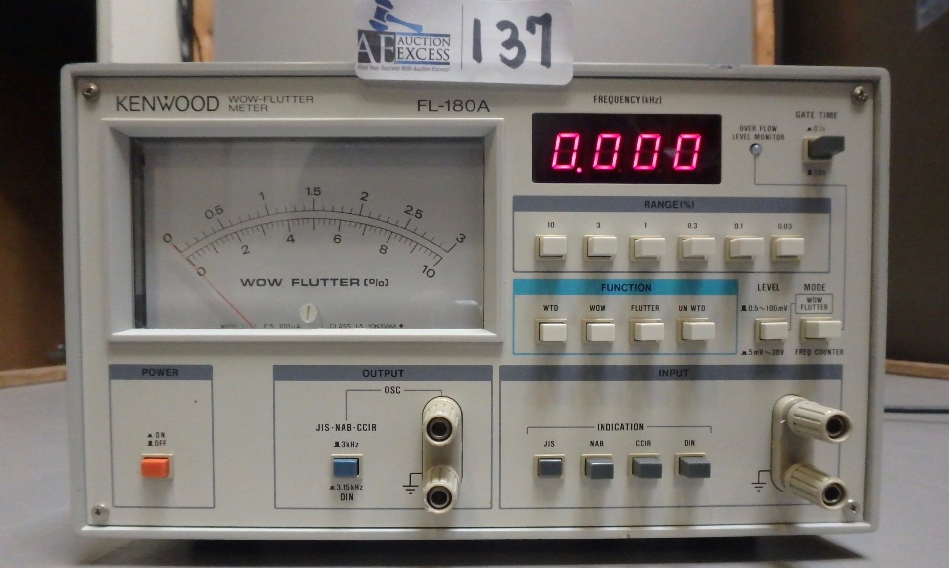 KENWOOD FL-180A WOW AND FLUTTER METER
