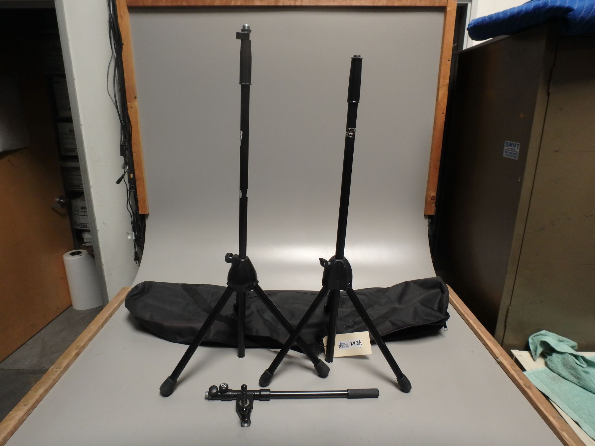 LOT OF 2 MIC STANDS