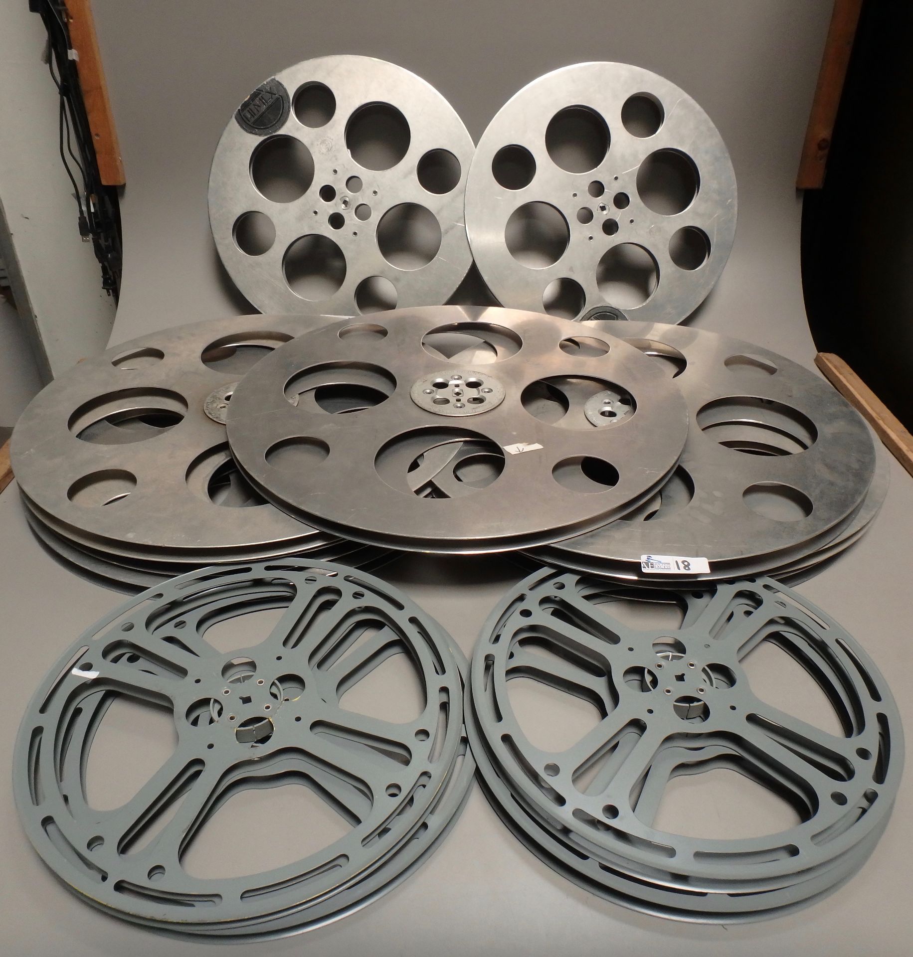 LOT OF 13 VINTAGE FILM REELS