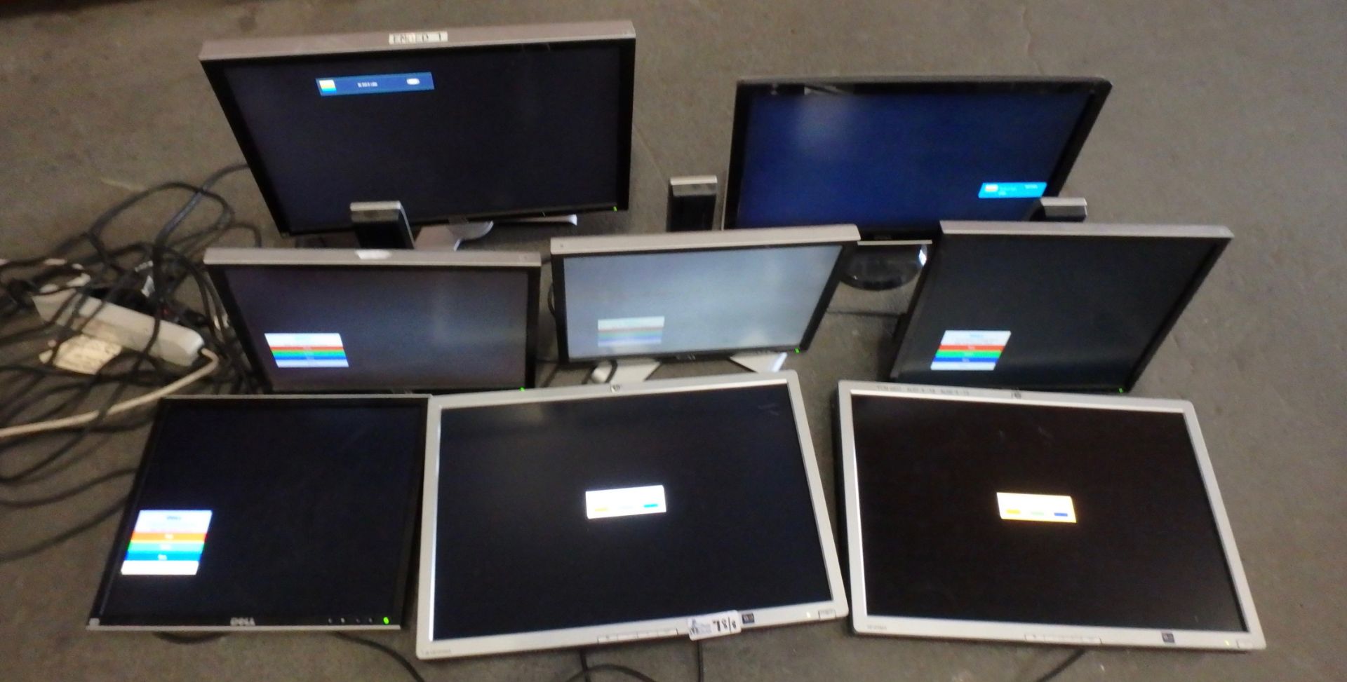 LOT OF 8 DESKTOP MONITORS