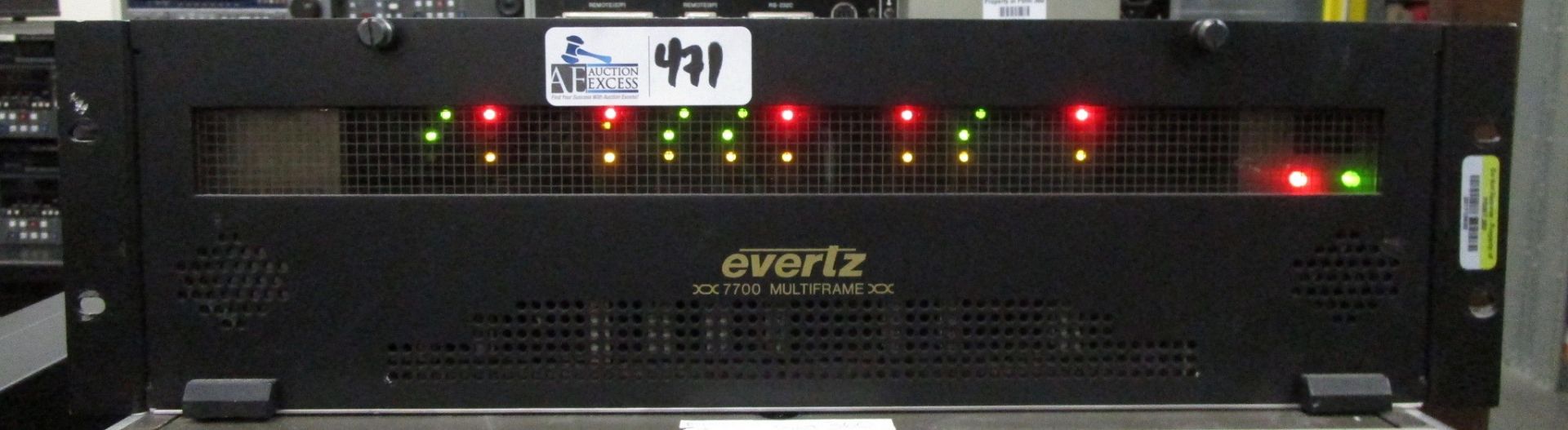 EVERTZ 7700 MULTIFRAME WITH POWER SUPPLY AND CARDS