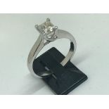 18ct white gold diamond solitaire ring