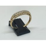 9ct yellow gold diamond ring