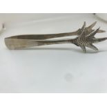 Silver sugar tongs