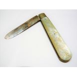 Silver / Mother of pearl fruit knife