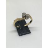 9ct yellow gold diamond ring