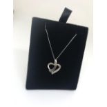 9ct white gold pendant