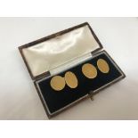 18ct yellow gold gents vintage cufflinks