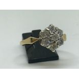 9ct yellow gold diamond ring