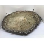 Large Engraved Victorian Silver Salver