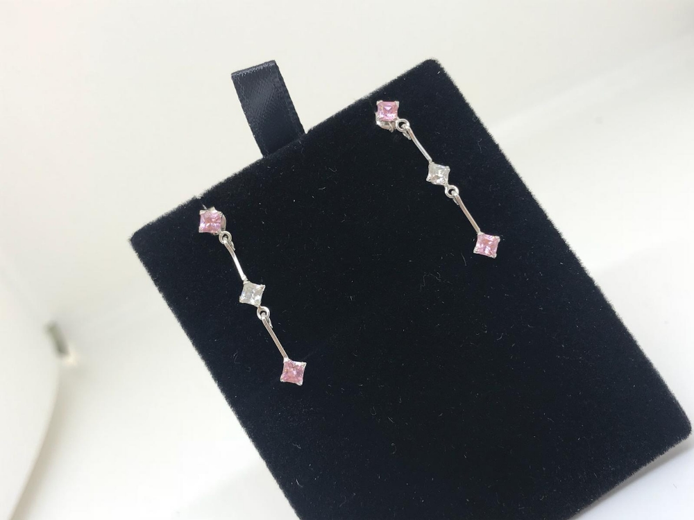 9ct white gold earrings