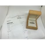 Boxed platinum wedding ring set